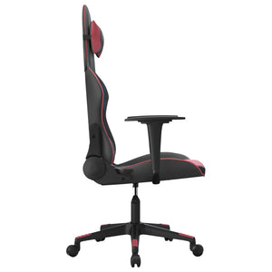 Sedia Gaming Massaggio Nero e Rosso Vino in Similpelle 345452