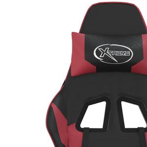 Sedia Gaming Massaggio Nero e Rosso Vino in Similpelle 345452