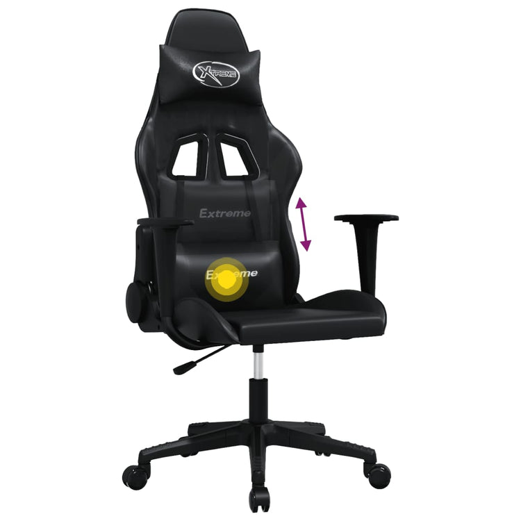 Sedia da Gaming Massaggiante Nera in Similpelle 345453