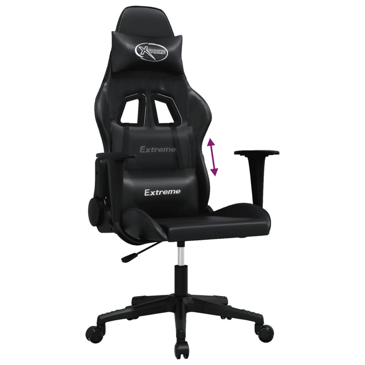 Sedia da Gaming Massaggiante Nera in Similpelle 345453