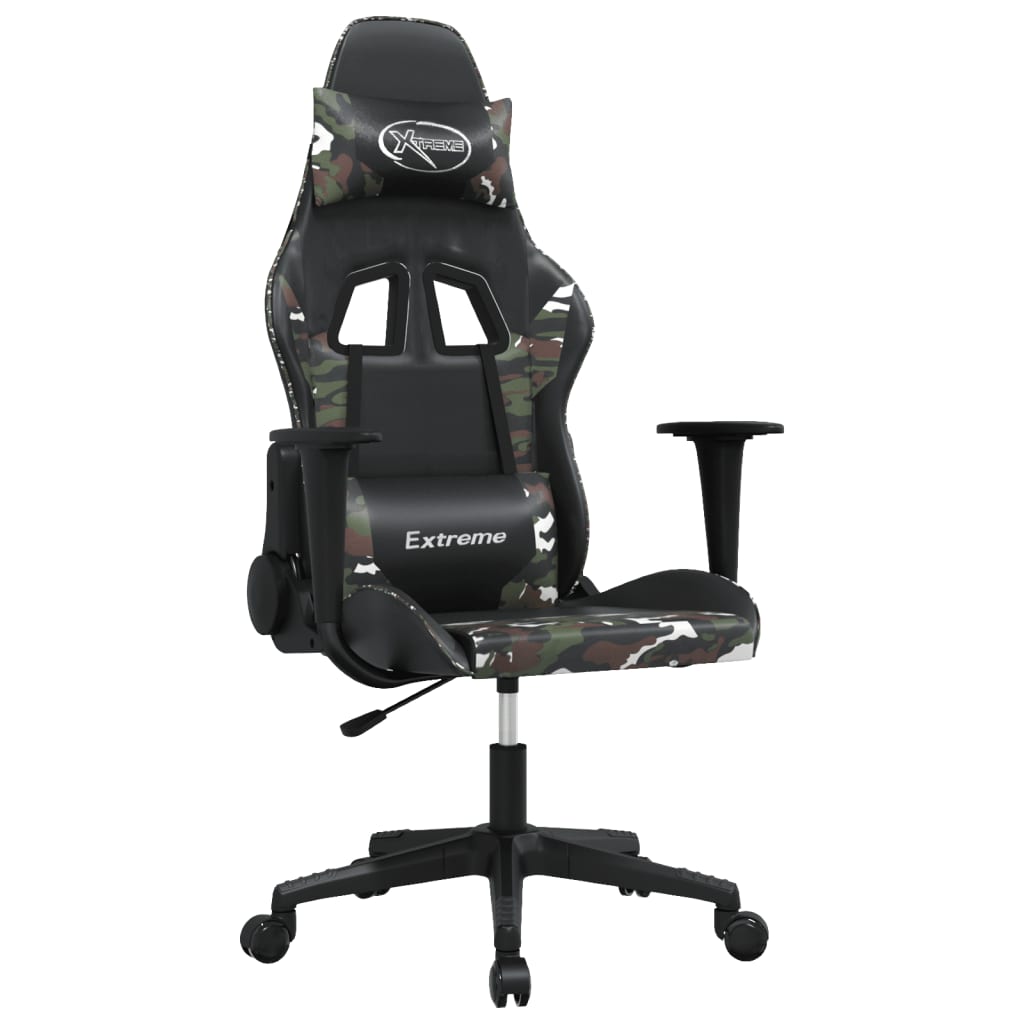 Sedia da Gaming Massaggiante Nero e Mimetico in Similpellecod mxl 112070