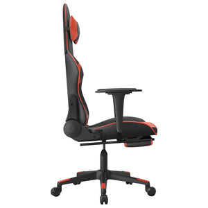 Sedia da Gaming Massaggio Poggiapiedi Nero e Rosso Similpelle cod mxl 61066