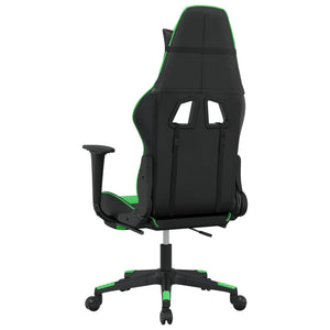 Sedia da Gaming Massaggio Poggiapiedi Nero e Verde Similpelle 345460