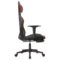 Sedia Gaming Massaggio Poggiapiedi Nero e Rosso Vino Similpelle cod mxl 70703