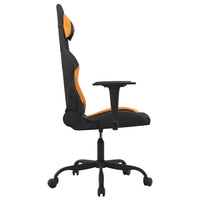 Sedia da Gaming Nero e Arancione in Tessuto 345474