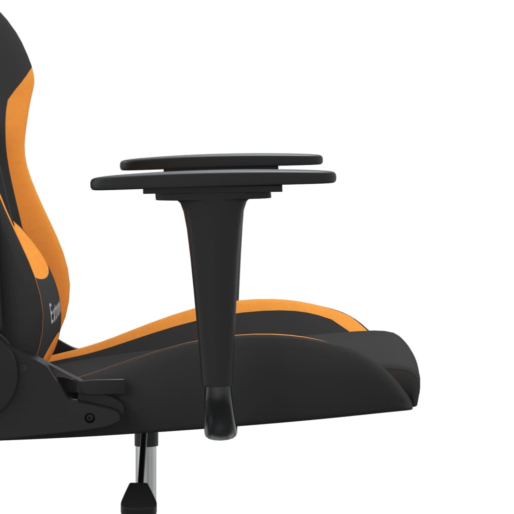 Sedia da Gaming Nero e Arancione in Tessuto 345474