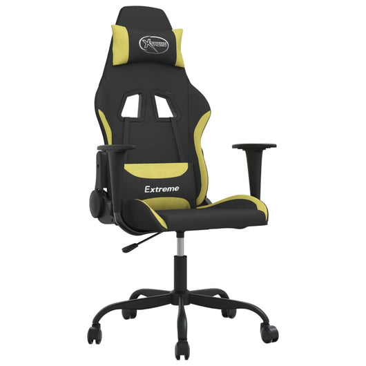 Sedia da Gaming Nero e Verde Chiaro in Tessuto cod mxl 61372