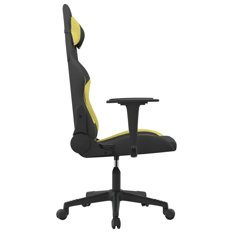 Sedia da Gaming Nero e Verde Chiaro in Tessuto 345496