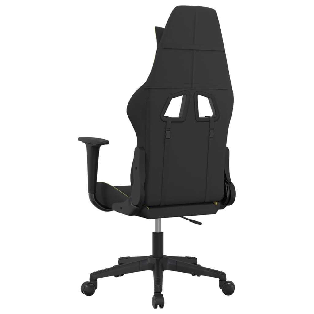 Sedia da Gaming Nero e Verde Chiaro in Tessuto 345496