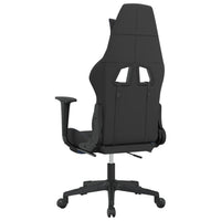 Sedia da Gaming Massaggio e Poggiapiedi in Tessuto Nero e Blu cod mxl 77104