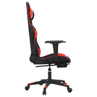 Sedia da Gaming Massaggio Poggiapiedi Nero e Rosso Similpelle 345523