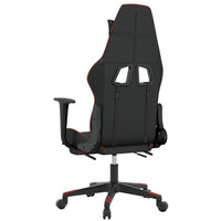 Sedia da Gaming Massaggio Poggiapiedi Nero e Rosso Similpelle cod mxl 69760