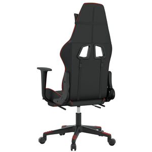 Sedia da Gaming Massaggio Poggiapiedi Nero e Rosso Similpelle 345523