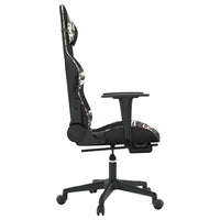 Sedia Gaming Massaggio Poggiapiedi Nero e Mimetico Similpelle cod mxl 73351