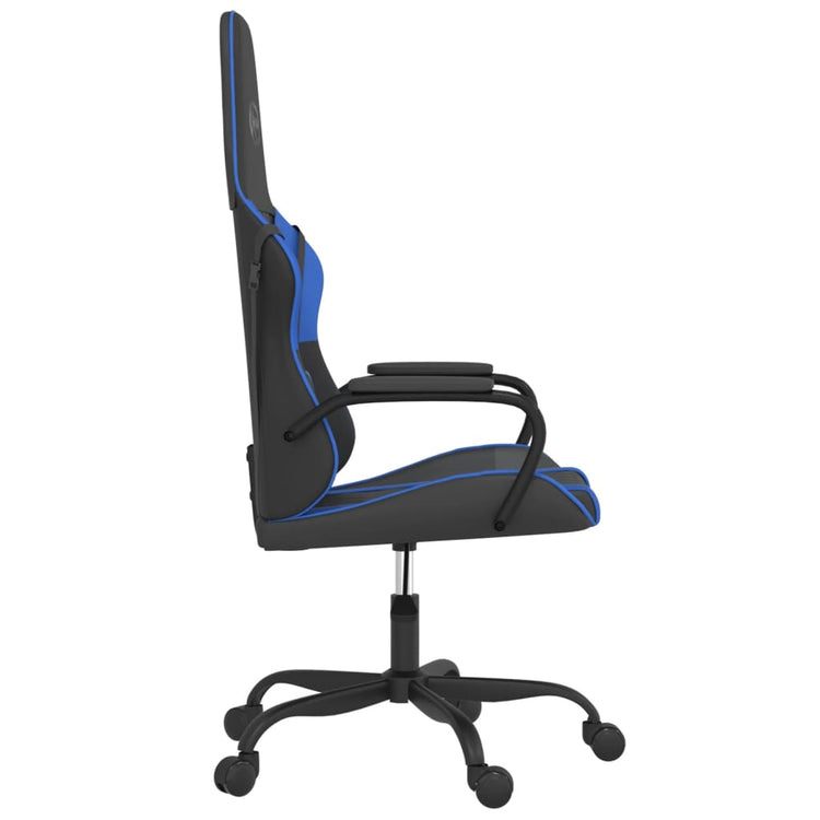 Sedia da Gaming Massaggiante Nero e Blu in Similpelle 345533