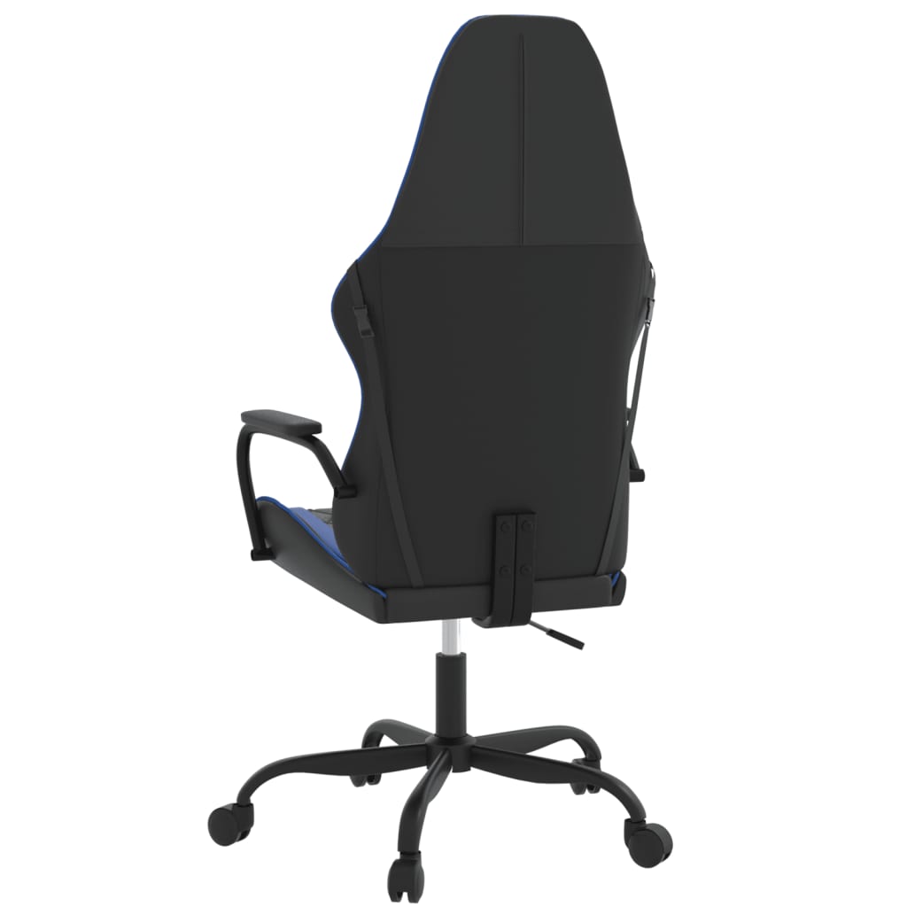 Sedia da Gaming Massaggiante Nero e Blu in Similpelle 345533