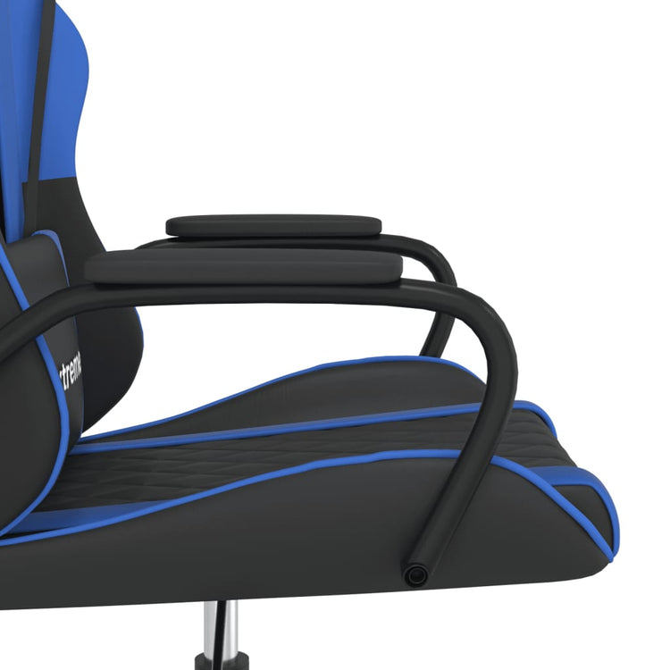 Sedia da Gaming Massaggiante Nero e Blu in Similpelle 345533