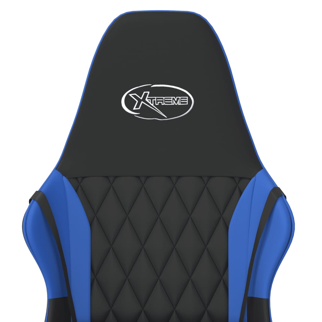 Sedia da Gaming Massaggiante Nero e Blu in Similpelle 345533