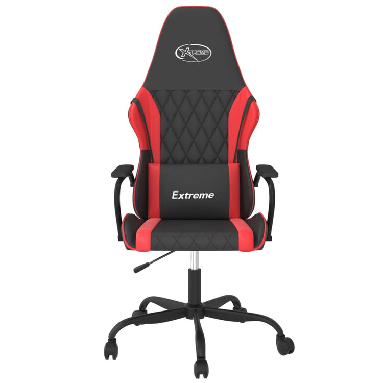 Sedia da Gaming Massaggiante Rosso e Nero in Similpelle 345534