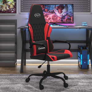 Sedia da Gaming Massaggiante Rosso e Nero in Similpelle 345534