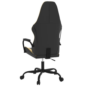 Sedia da Gaming Massaggiante Nero e Oro in Similpelle 345535