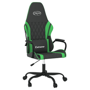 Sedia da Gaming Massaggiante Nero e Verde in Similpelle 345536