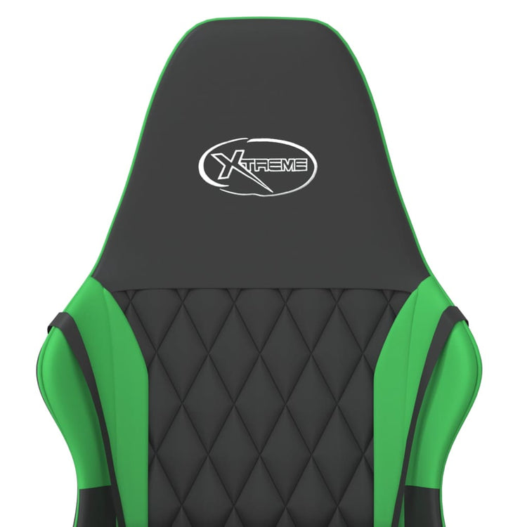 Sedia da Gaming Massaggiante Nero e Verde in Similpelle 345536