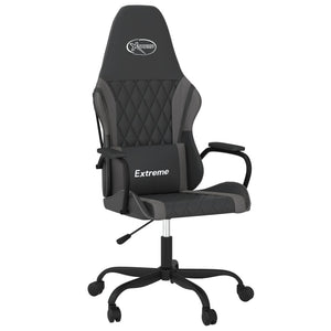 Sedia da Gaming Massaggiante Nero e Grigio in Similpelle 345537