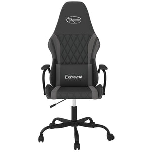 Sedia da Gaming Massaggiante Nero e Grigio in Similpelle 345537