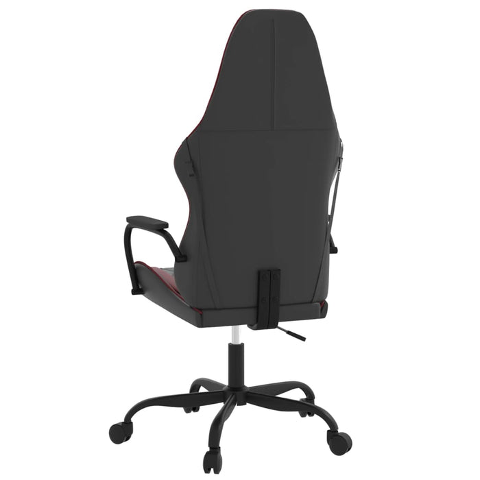 Sedia Gaming Massaggio Nero e Rosso Vino in Similpelle 345540