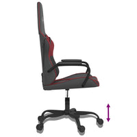 Sedia Gaming Massaggio Nero e Rosso Vino in Similpelle 345540