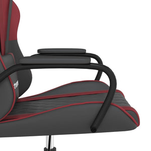 Sedia Gaming Massaggio Nero e Rosso Vino in Similpelle 345540