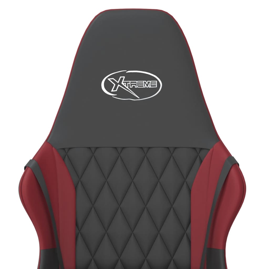 Sedia Gaming Massaggio Nero e Rosso Vino in Similpelle 345540