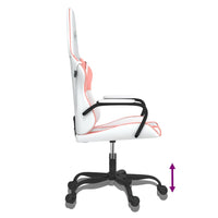 Sedia da Gaming Massaggiante Bianco e Rosa in Similpelle 345542