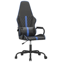 Sedia da Gaming Massaggiante Blu e Nero in Similpelle 345557