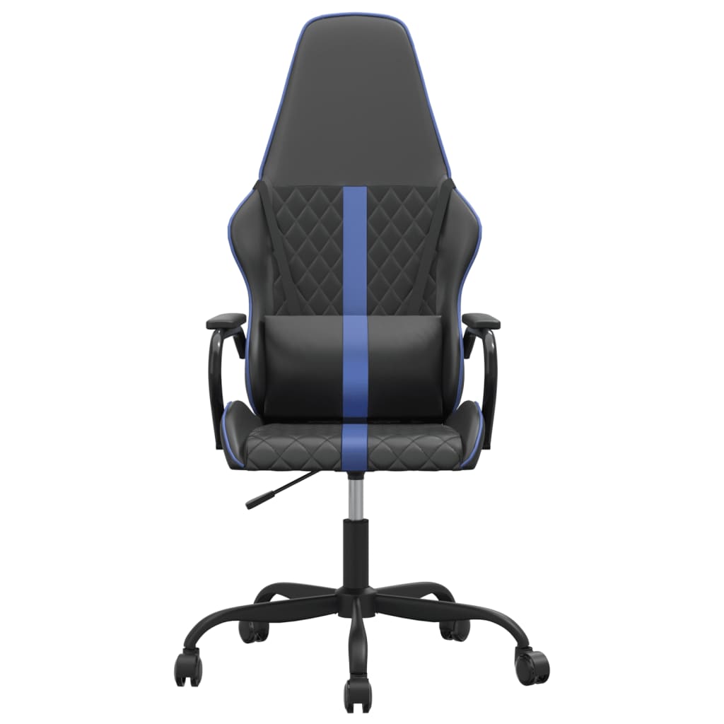 Sedia da Gaming Massaggiante Blu e Nero in Similpelle 345557