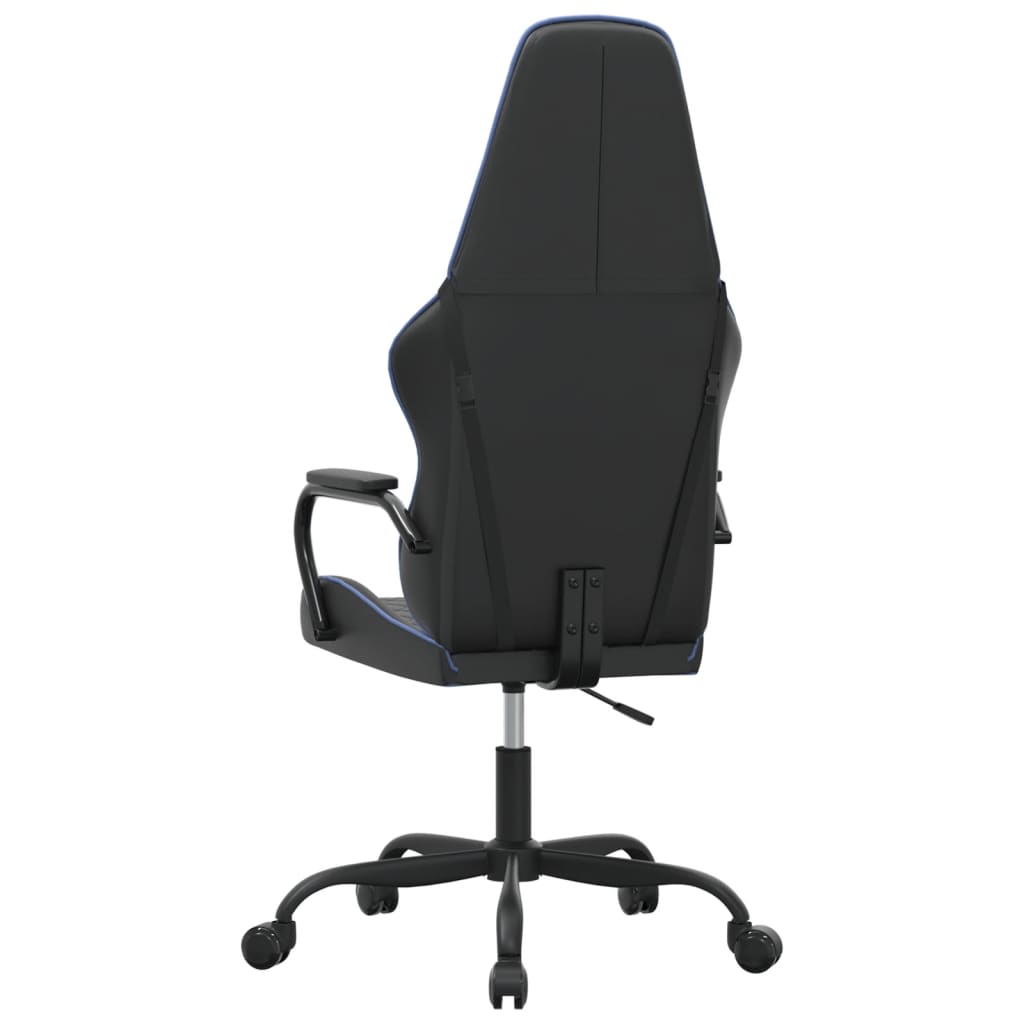 Sedia da Gaming Massaggiante Blu e Nero in Similpelle 345557