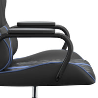 Sedia da Gaming Massaggiante Blu e Nero in Similpelle 345557