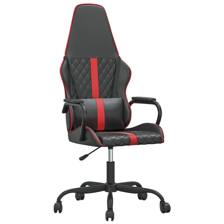 Sedia da Gaming Massaggiante Rossa e Nera in Similpelle 345558