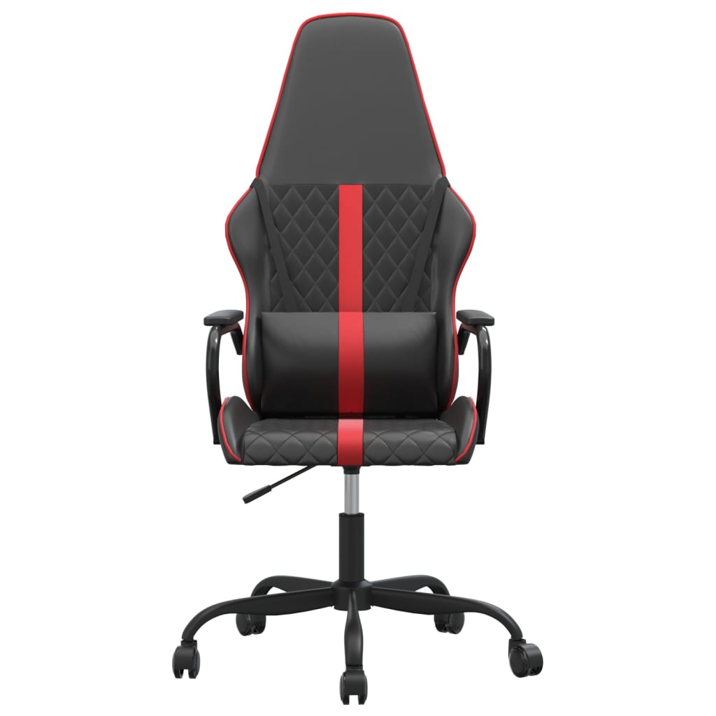 Sedia da Gaming Massaggiante Rossa e Nera in Similpelle 345558