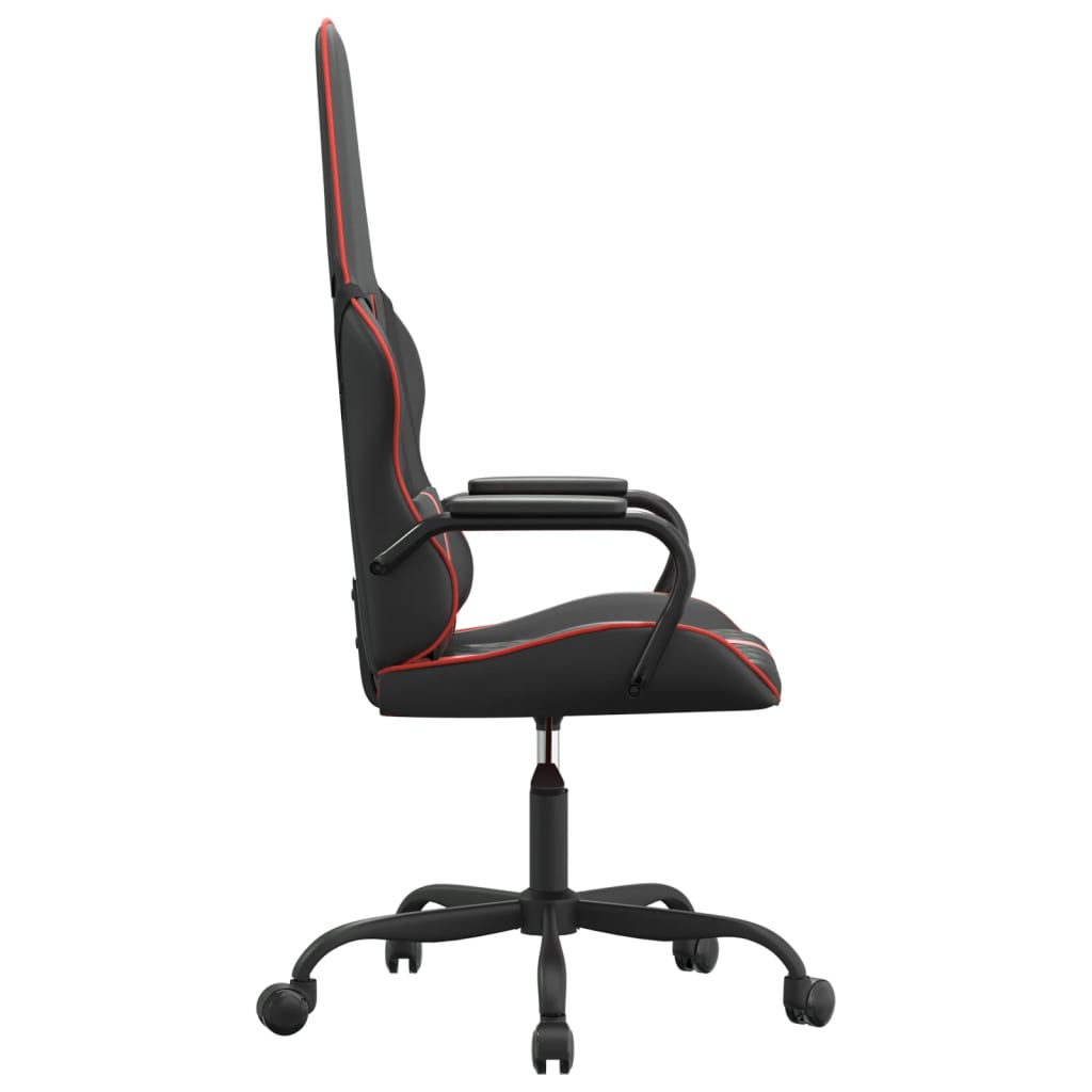 Sedia da Gaming Massaggiante Rossa e Nera in Similpelle 345558