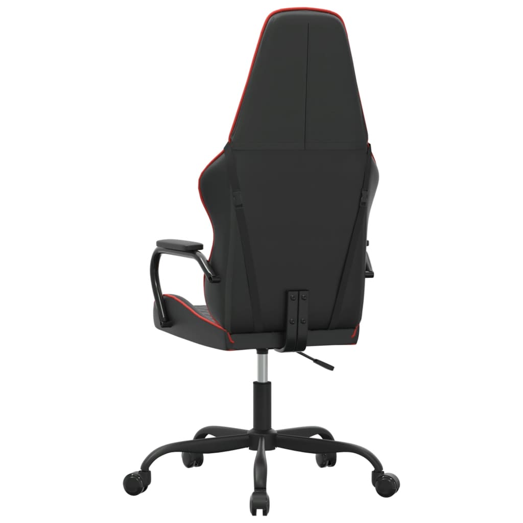 Sedia da Gaming Massaggiante Rossa e Nera in Similpelle 345558