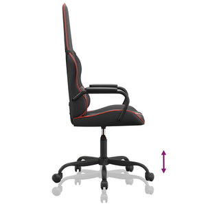 Sedia da Gaming Massaggiante Rossa e Nera in Similpelle 345558