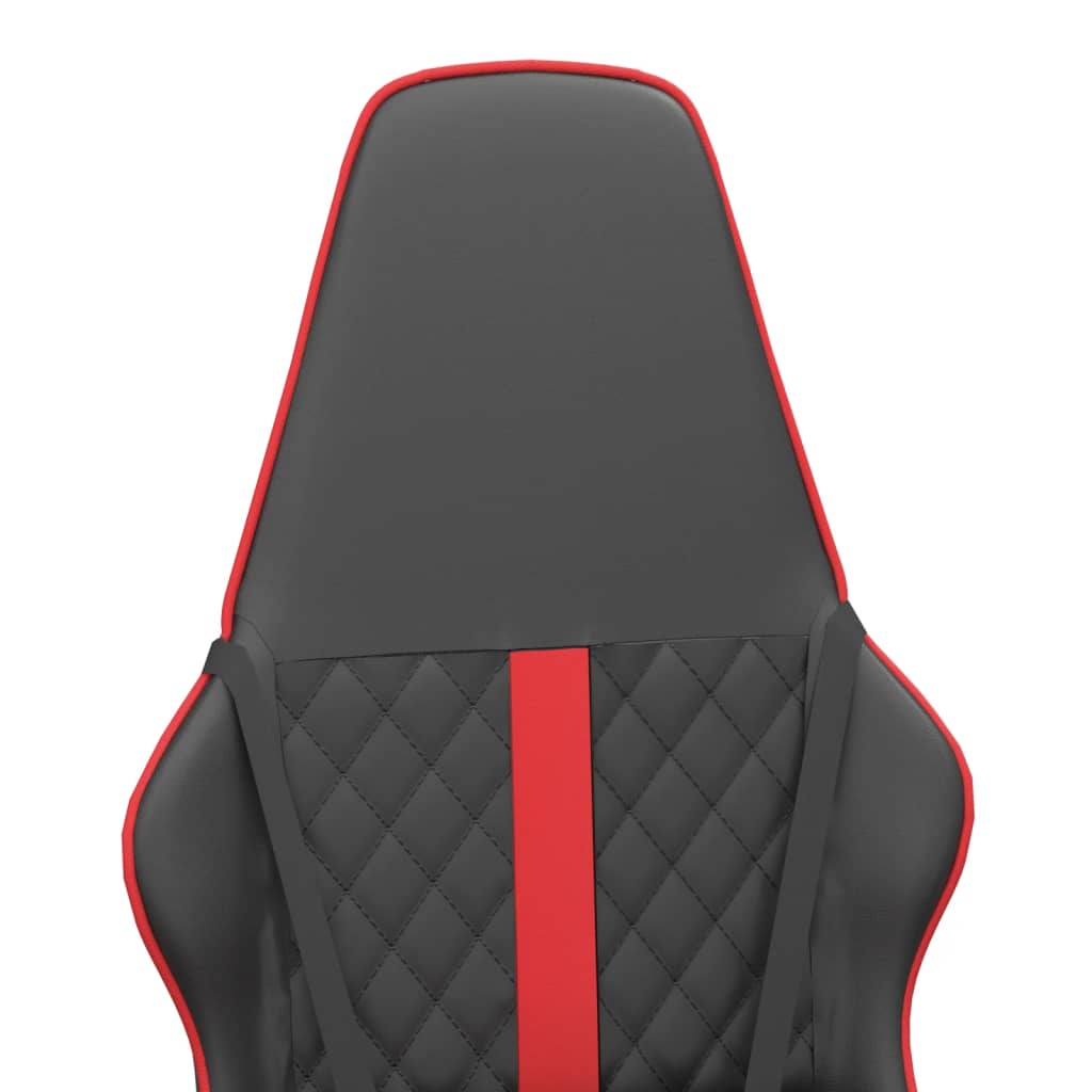 Sedia da Gaming Massaggiante Rossa e Nera in Similpelle 345558