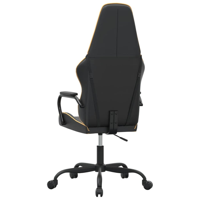 Sedia da Gaming Massaggiante Oro e Nero in Similpelle 345559