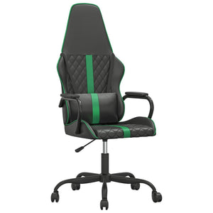 Sedia da Gaming Massaggiante Verde e Nera in Similpelle 345560