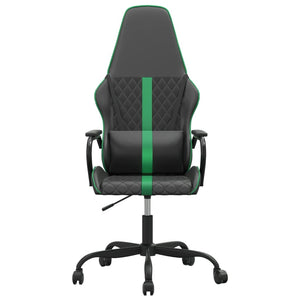 Sedia da Gaming Massaggiante Verde e Nera in Similpelle 345560