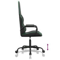 Sedia da Gaming Massaggiante Verde e Nera in Similpelle 345560