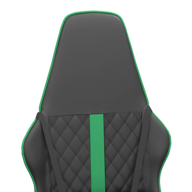 Sedia da Gaming Massaggiante Verde e Nera in Similpelle 345560