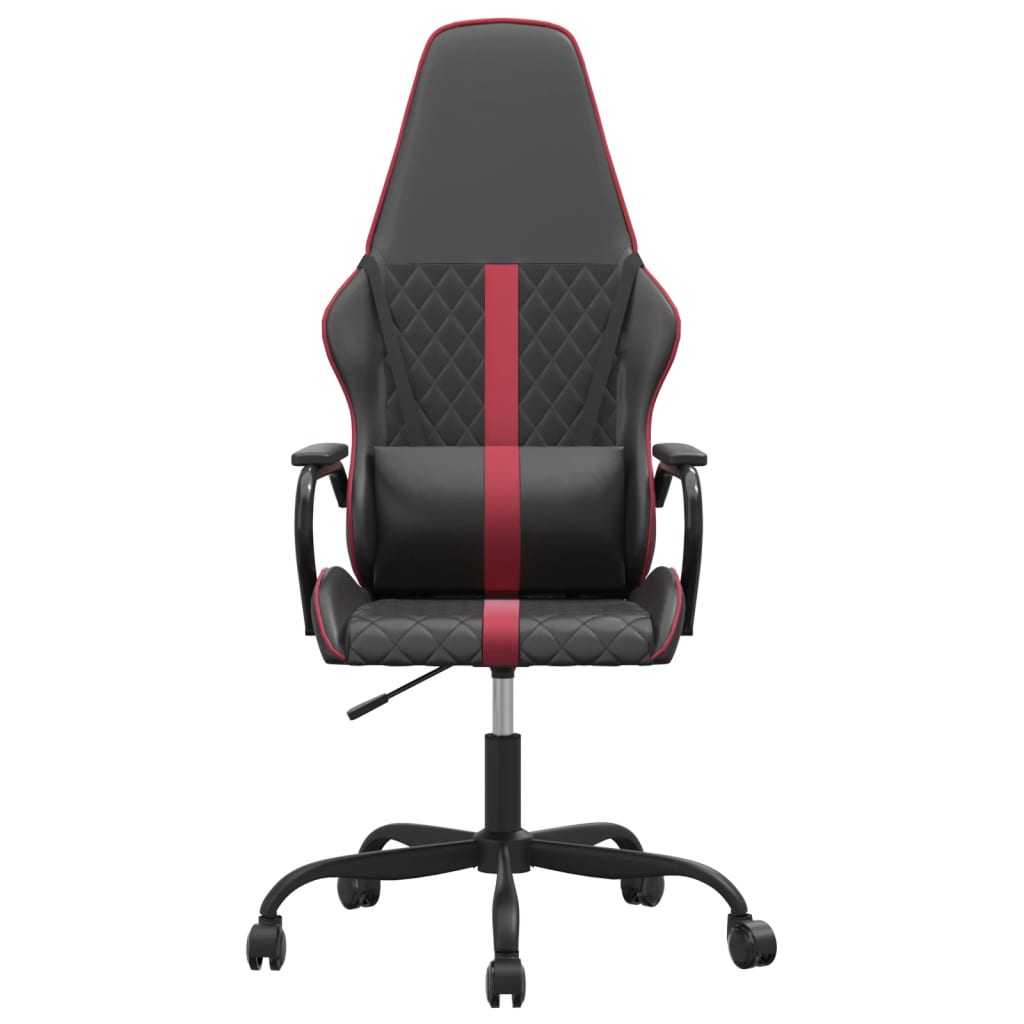 Sedia da Gaming Massaggiante Rosso Vino e Nero in Similpellecod mxl 108770